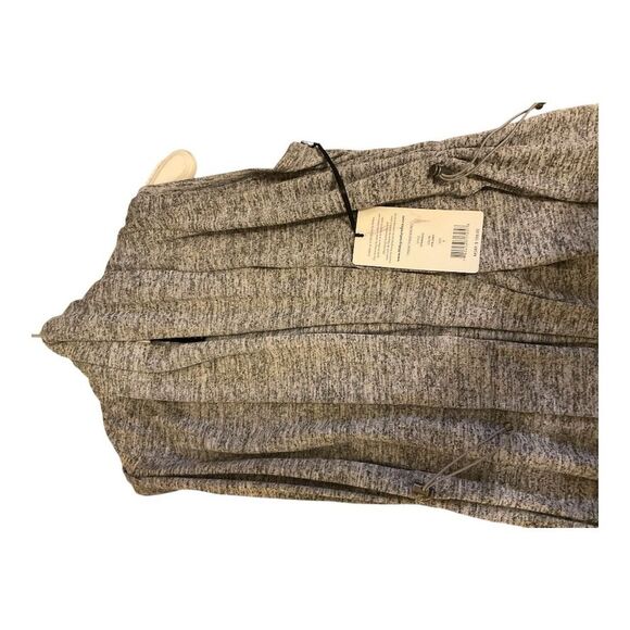 Women's Gray Heather Sleeveless Long Cardigan Duster Vest Open Front - Picture 3 of 4